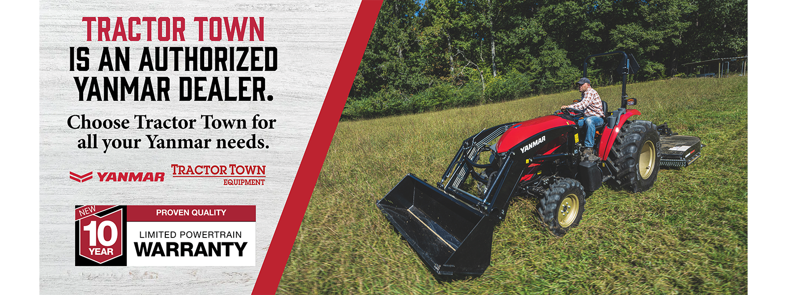 Tractor Town is an authoirzed Yanmar dealer